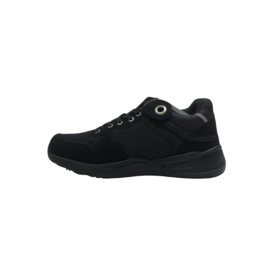 June Adaptive Excursion All Black Wide Kids Shoe