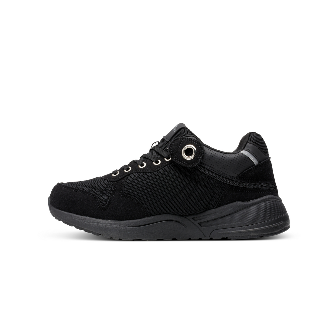 Men's Lightweight Black Shoes with Rear Zipper Access | June Adaptive