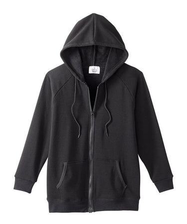 Plain black zip up hotsell hoodie womens