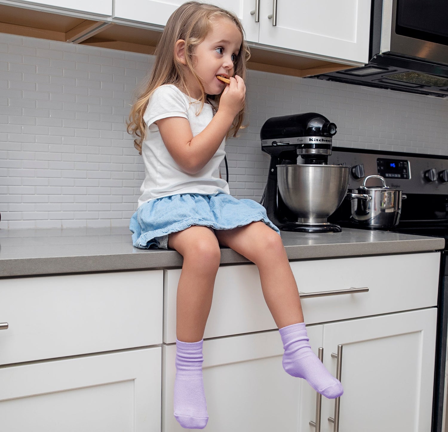  Aprilaugust Non Skid Grip Cotton Socks for Kids
